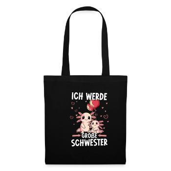 Ich Werde Große Schwester - Stoffbeutel - Schwarz - Vorne