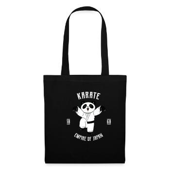 Karate Gear Panda - Karate Japanische - Stoffbeutel - Schwarz - Vorne