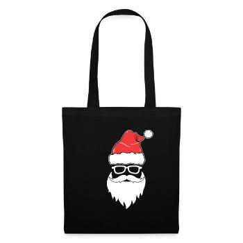 Visage cool du Père Noël avec des lunettes - Sac en tissu - noir - Devant