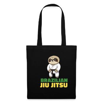 Brazilian Jiu Jitsu und Grappling Faultier - Stoffbeutel - Schwarz - Vorne