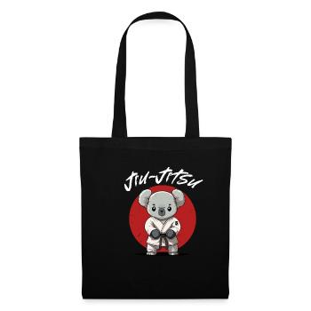 Lustiger Koala Brasilianisches Jiu Jitsu MMA - Stoffbeutel - Schwarz - Vorne