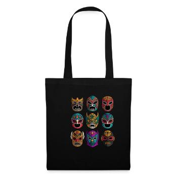 Luchador Masken - Freestyle Wrestling Mascaras - Stoffbeutel - Schwarz - Vorne
