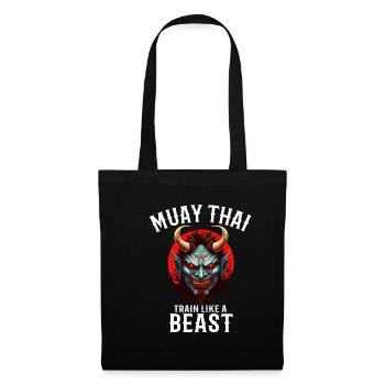Muay Thai Oni Dämon - MMA Combat Sports - Stoffbeutel - Schwarz - Vorne