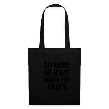 Citations de motivation inspirantes Dictons - Sac en tissu - noir - Devant