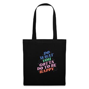 Citations de motivation inspirantes Dictons - Sac en tissu - noir - Devant