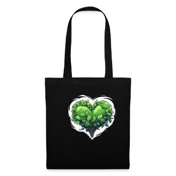 Tree Heart Gardener Botanist Nature Garden - Tote Bag - black - Front
