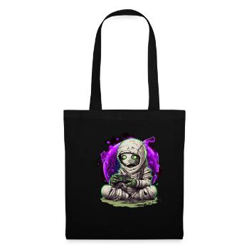 Gaming Halloween Zombie Mummy with Controller Gamer - Tote Bag - black - Front