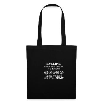 Faire du vélo quand c’est génial. C’est - Sac en tissu - noir - Devant
