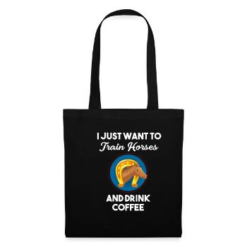I just want to train horse riding bandana - Tote Bag - black - Front