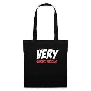 superstitieux, drôle, malheureux, occulte - Sac en tissu - noir - Devant
