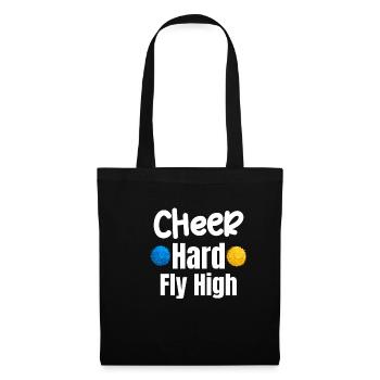 Cheer Hard Fly High Drôle Flyer Football Backspot - Sac en tissu - noir - Devant