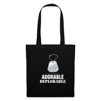 Adorable Deplorable Funny - Tote Bag - black - Front