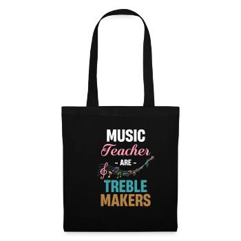 Les professeurs de musique sont des aigus, des chanteurs, des guitaristes, - Sac en tissu - noir - Devant