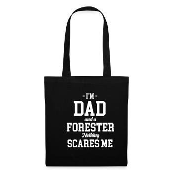 Je suis papa et forestier, rien ne me fait peur - Sac en tissu - noir - Devant