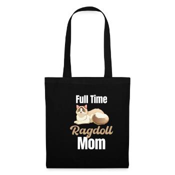 Full-time Ragdoll Mom Veterinarian Animals Dog Puppies - Tote Bag - black - Front