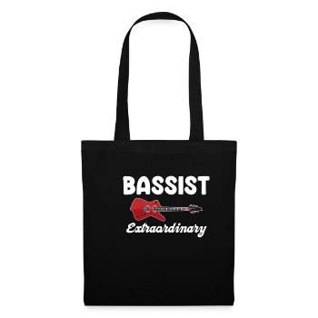 Bassiste, Extraordinaire, Guitariste, Metalcore, E-bass - Sac en tissu - noir - Devant