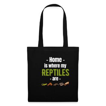 La maison est l’endroit où mes herpétologistes reptiliens - Sac en tissu - noir - Devant