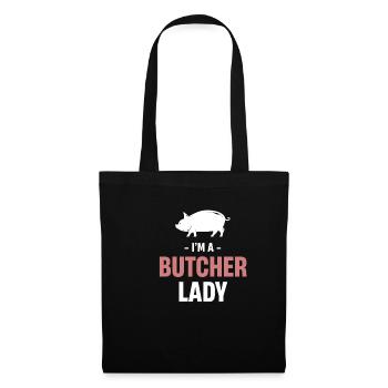 Je suis une femme boucher drôle massacre - Sac en tissu - noir - Devant