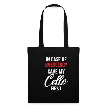 En cas d’urgence, sauvez d’abord mon violoncelle ! Jollier - Sac en tissu - noir - Devant