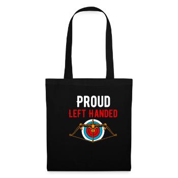 Proud Left-Handed Archery Bow - Tote Bag - black - Front