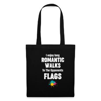 I enjoy long romantic walks to the - Tote Bag - black - Front