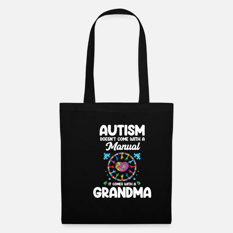 Autism Doesn't Come With A Manual Granny Adhd - Tote Bag - black