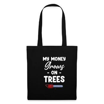 Mon argent pousse sur les arbres Arboriculteur Drôle - Sac en tissu - noir - Devant