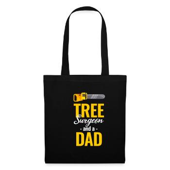 Arboriculteur et père arboriculteur rigolo - Sac en tissu - noir - Devant