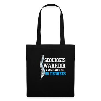 Guerrier de la scoliose Je le fais mieux avec un - Sac en tissu - noir - Devant