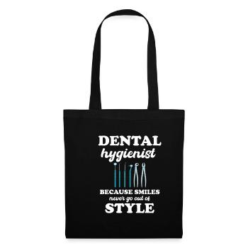 Hygiéniste dentaire, parce que le sourire ne quitte jamais le - Sac en tissu - noir - Devant