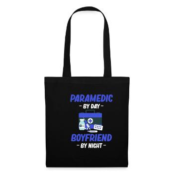 Ambulancier paramédical le jour, petit ami la nuit - Sac en tissu - noir - Devant