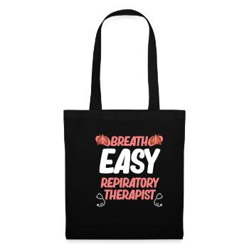Breath Easy Respiratory Therapist Asthma Pulmonology - Tote Bag - black - Front