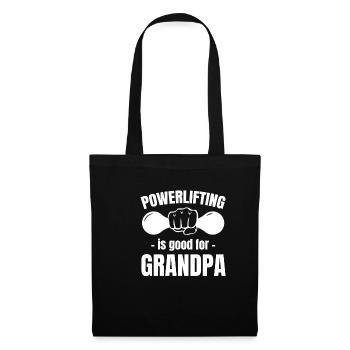 La dynamophilie est bonne pour les muscles de musculation de grand-père - Sac en tissu - noir - Devant