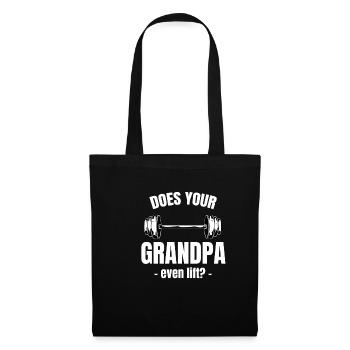 Est-ce que votre grand-père soulève des poids ? Musculation dynamophilie - Sac en tissu - noir - Devant