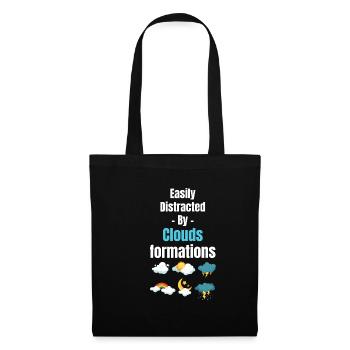 Facilement distrait par des formations nuageuses plus amusantes - Sac en tissu - noir - Devant