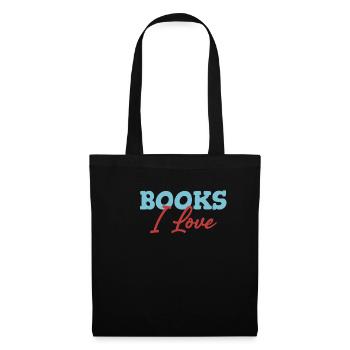 Books I love, bookworm, bookworm, - Tote Bag - black - Front