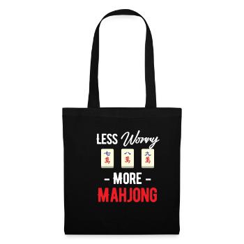 Less politics, more mahjong gambling, - Tote Bag - black - Front