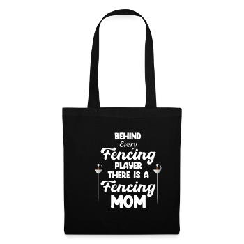 Derrière chaque joueur d’escrime se cache une maman escrimeuse - Sac en tissu - noir - Devant