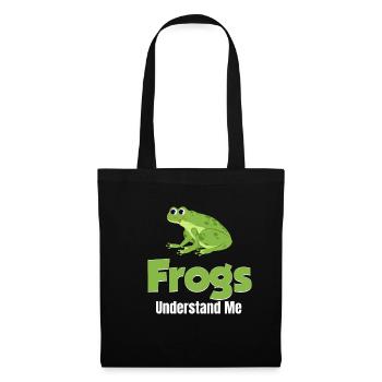 Frösche Verstehen Mich Lustiger Froschliebhaber - Stoffbeutel - Schwarz - Vorne