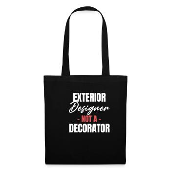 Designer d’extérieur, pas décorateur - Sac en tissu - noir - Devant