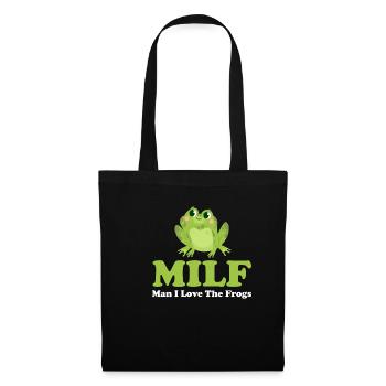 M.I.L.F. Homme J’aime les grenouilles Cottagecore - Sac en tissu - noir - Devant