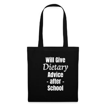 Will give nutrition tips after school - Tote Bag - black - Front