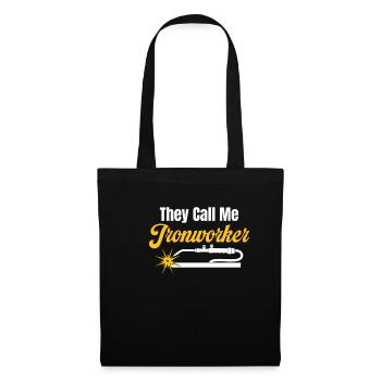 On m’appelle ferronnier, artisan, - Sac en tissu - noir - Devant