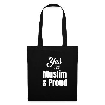 Mein Recht, Meine Stimme, Mein Hijab, Meine Wahl, - Stoffbeutel - Schwarz - Vorne