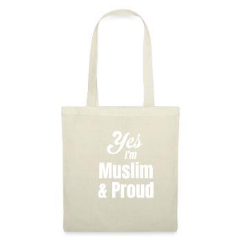 Mein Recht, Meine Stimme, Mein Hijab, Meine Wahl, - Stoffbeutel - Natur - Vorne