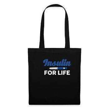 L’insuline pour la vie Diabète sucré - Sac en tissu - noir - Devant