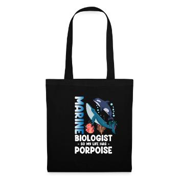Marine Biologist So My Life Has Porpoise Fish - Tote Bag - black - Front