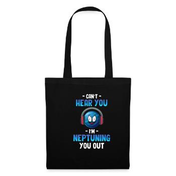 Je ne t’entends pas, je suis Neptune, toi - Sac en tissu - noir - Devant