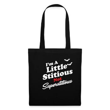 Je suis un peu têtu, pas superstitieux ? - Sac en tissu - noir - Devant