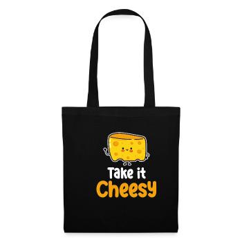Take It Cheese Cheddar Mozzarella Dairy Parmesan - Tote Bag - black - Front